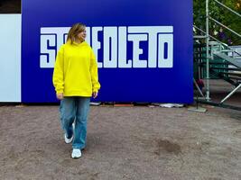 Behind the scenes at the STEREOLETO Festival in Saint Petersburg, Russia, on June 15, 2024. The vibrant setting captures the essence of the festival atmosphere with a glimpse of the preparations and excitement. photo