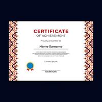 Oriental Geometric Certificate Template Design vector