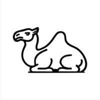 Simple camel with Minimalist and modern design vector