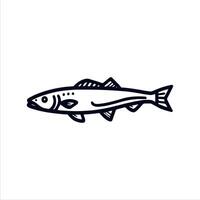 Simple fish with Minimalist and modern design vector