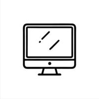 Simple Monitor with Minimalist and modern design vector