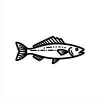 Simple fish with Minimalist and modern design vector