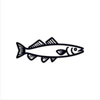 Simple fish with Minimalist and modern design vector