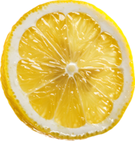 a lemon slice on a transparent background png