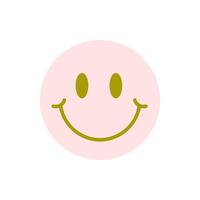 y2k Flat Smile Funny Illustration vector