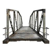 an old bridge with no railings on it AI-Generative png