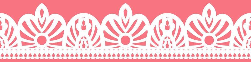 Lace line material set. White curves, patterns, backgrounds. Seamless lines. vector