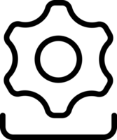Software System Installing Updates Outlined Icon. Simple illustration editable stroke. png