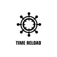 Time reload icon or logo design isolated sign symbol illustration - high quality line style icon vector