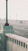 Peaceful empty road on the bridge video