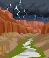 Storm landscape view vector