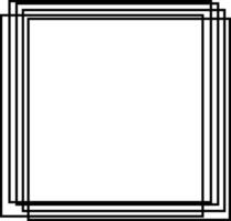 Geometric Overlapping Square Frames Background for Modern Abstract Design, Minimalistic and Elegant. Monochrome Border. illustration vector