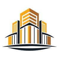 Modern Cityscape Building Architecture Design Illustration vector