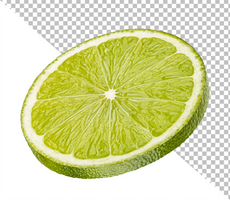 Lime slice isolated on white background with clipping path psd