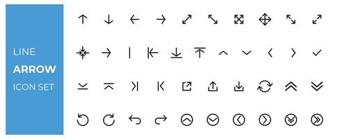 Arrow icons. Simple cursors, pointers and direction buttons vector