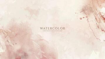 Abstract horizontal watercolor background. Neutral light colored empty space background illustration vector