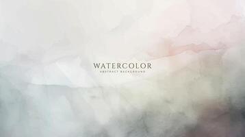 Abstract horizontal watercolor background. Neutral light colored empty space background illustration vector
