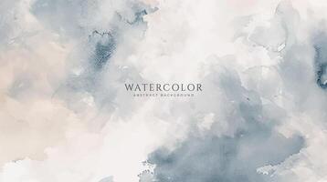 Abstract horizontal watercolor background. Neutral light colored empty space background illustration vector