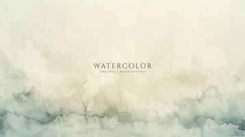 Abstract horizontal watercolor background. Neutral light colored empty space background illustration vector