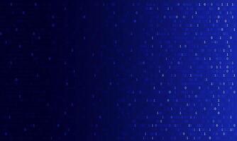 Technology blue binary digital data software programming code random concept matrix background vector