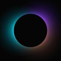 Circle illuminate light frame with color gradient vector