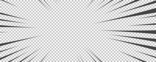 Comic book page with black lines isolated on background. Template with flash explosion rays effect texture. illustration vector