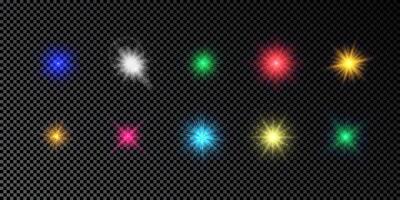 Light effect of lens flare vector