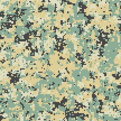 Pixel camouflage for a soldier army uniform. Modern camo fabric design. Digital military background.