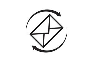 Mail icon sign. Letter envelope symbol. Message send to address illustration. vector