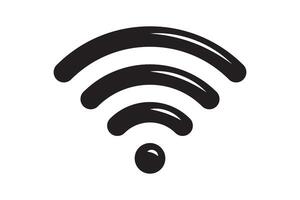 Wi Fi symbol signal connection. wireless internet technology sign. Wifi network communication icon. vector