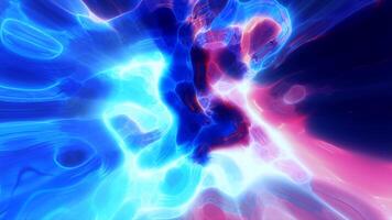 Abstract colorful bright glowing background with iridescent waves of energy video