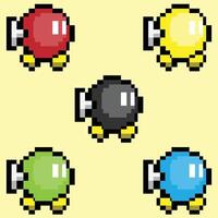 Bobomb Game Pixelation Collection vector