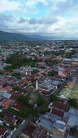 aerial view of Gorontalo city in the morning photo