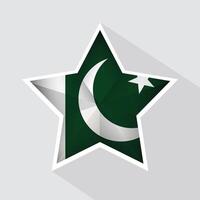 Pakistan Flag Star Shape Icon vector