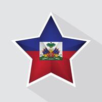 Haiti Flag Star Shape Icon vector