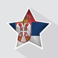 Serbia Flag Star Shape Icon vector