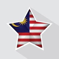 Malaysia Flag Star Shape Icon vector