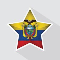 Ecuador Flag Star Shape Icon vector