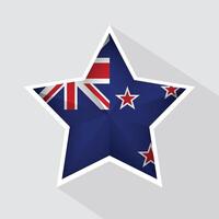 New Zealand Flag Star Shape Icon vector