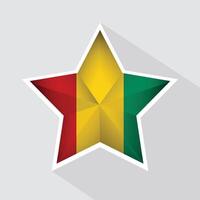 Guinea Flag Star Shape Icon vector