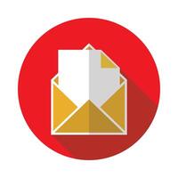 illustration of open letter envelope icon design vector