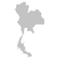 Thailand map with dotted pattern vector