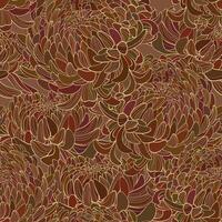 Line arts seamless pattern design with peony flower. vector