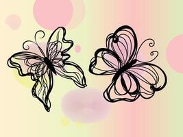 Hand drawn stencil element collection vector