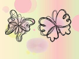 Hand drawn stencil element collection vector