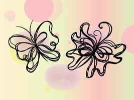 Hand drawn stencil element collection vector