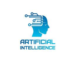 AI artificial Intelligence icon, machine learning vector