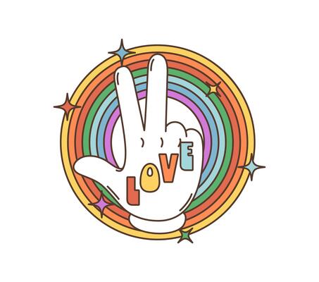 Y☆PEACE cartoon-retro-groovy-hippie-