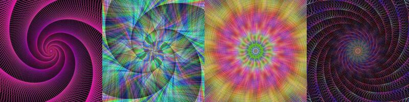 Abstract digital art background set vector