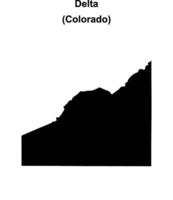 Delta County, Colorado blank outline map vector